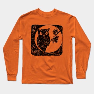 Owl Moon Bird Autumn Halloween Sky Tree Dark Long Sleeve T-Shirt